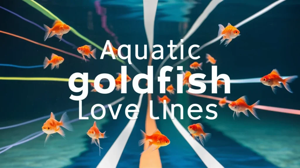 Aquatic goldfish love lines