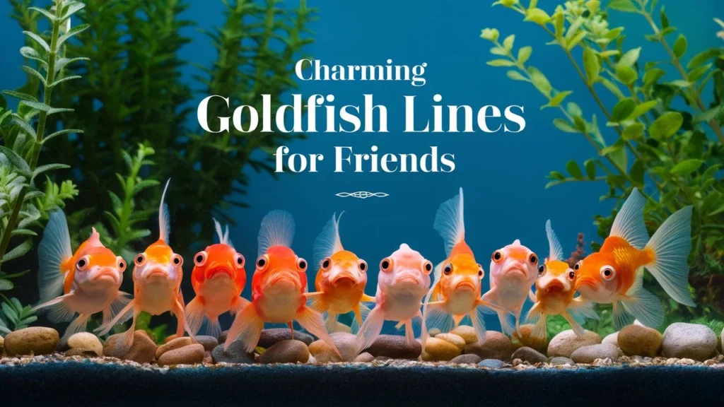 Charming goldfish lines for friends