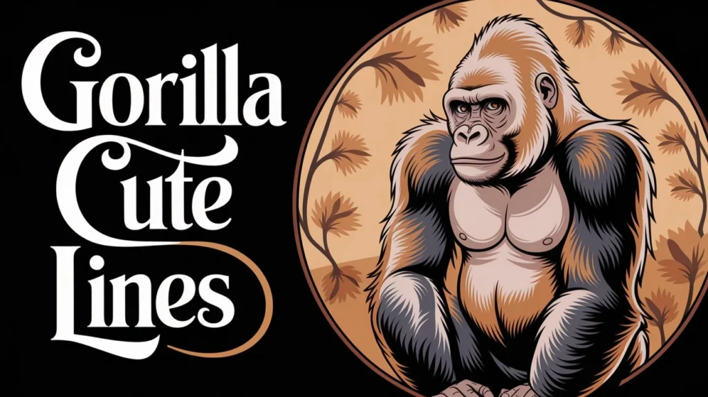Gorilla Cute Lines