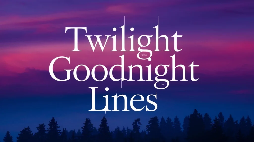Twilight Goodnight Lines