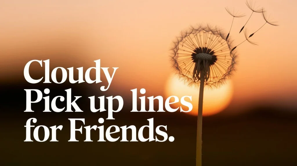 Cloudy Pick Up Lines For Friends