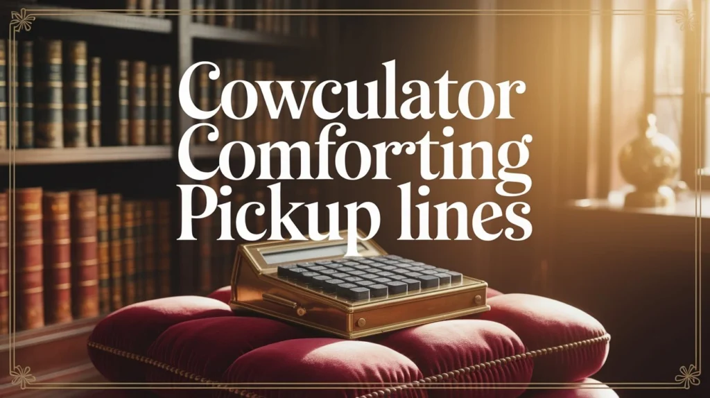 Cowculator Comforting Pickup Lines