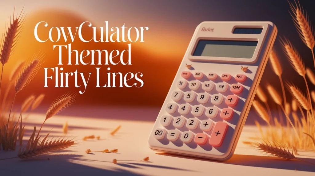 Cowculator Themed Flirty Lines