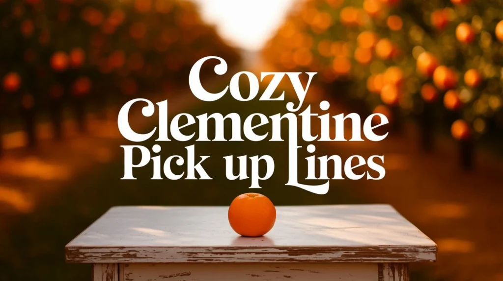 Cozy Clementine Pick Up Lines