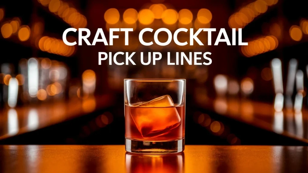 Craft Cocktail Pick Up Lines
