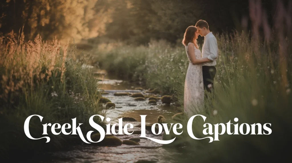 Creek Side Love Captions