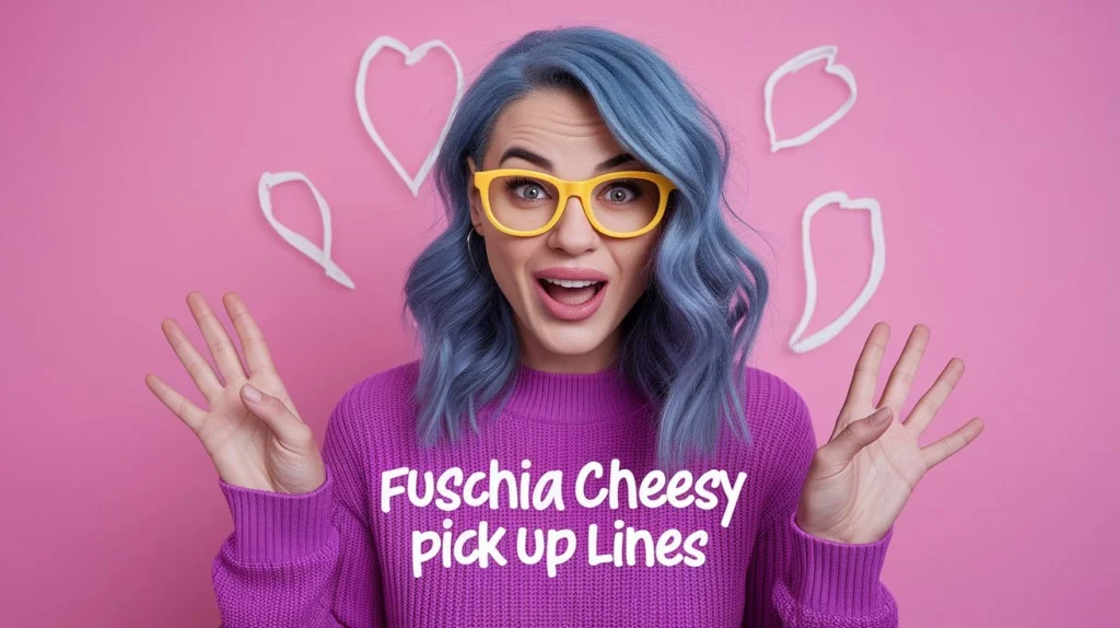 Fuschia Cheesy Pick Up Lines