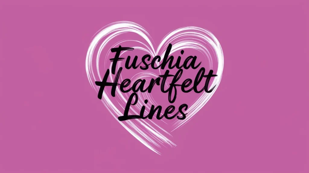 Fuschia Heartfelt Lines