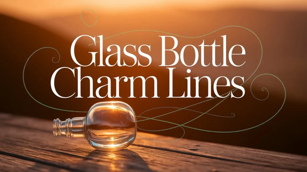Glass Bottle Charm Lines
