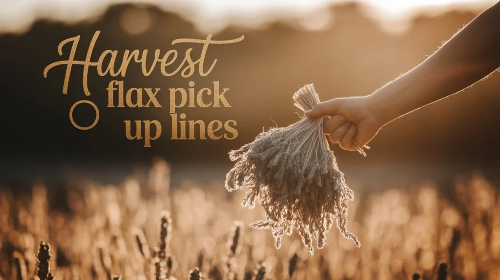 Harvest Flax Pick Up Lines