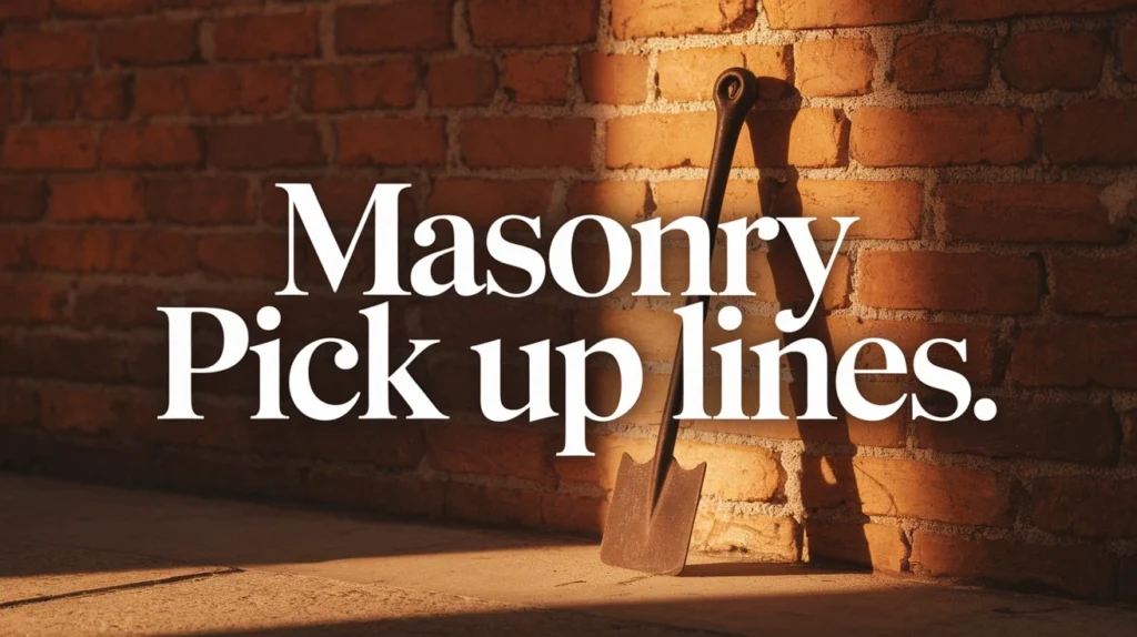 Masonry Pick Up Lines