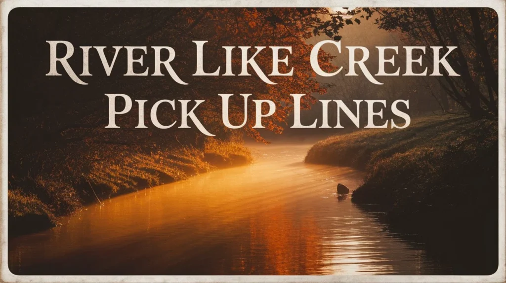 River Like Creek Pick Up Lines