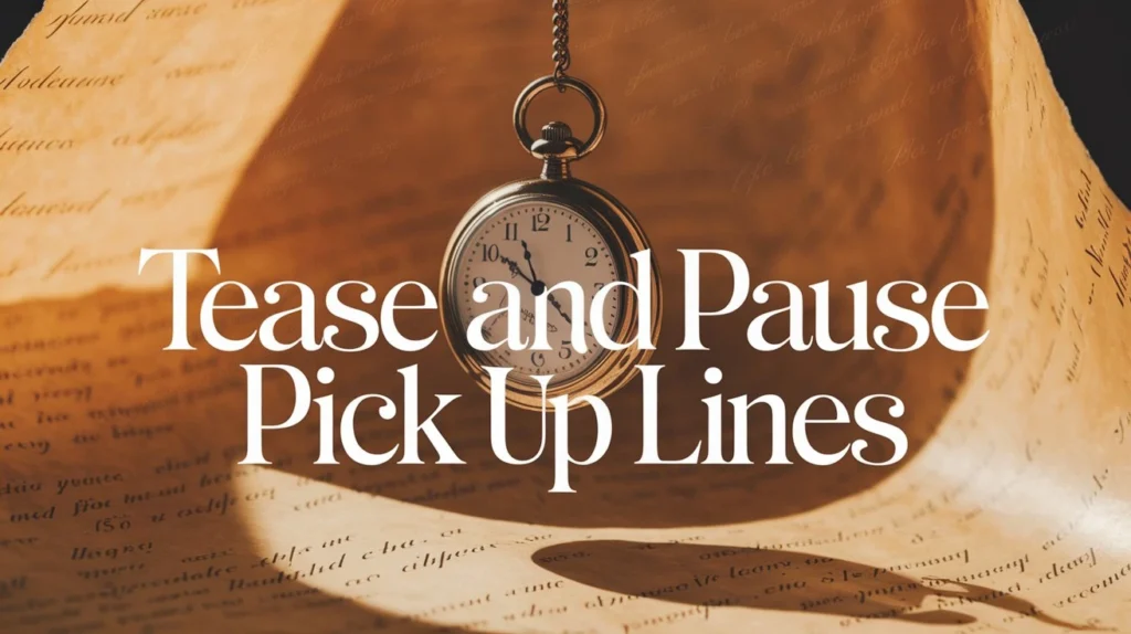 Tease And Pause Pick Up Lines