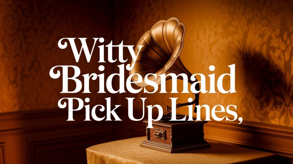Witty Bridesmaid Pick Up Lines