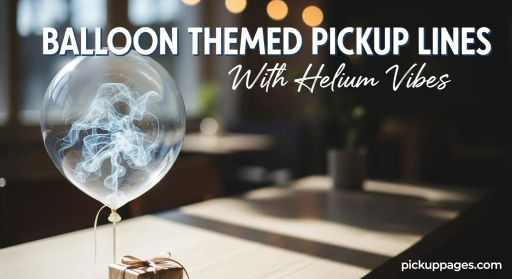 Balloon Themed Pickup Lines With Helium Vibes