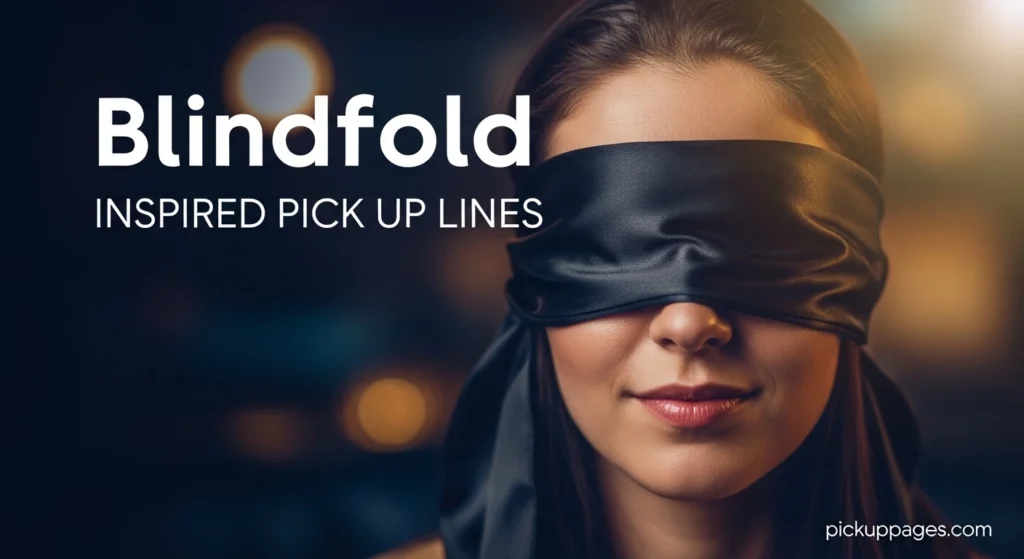 Blindfold Inspired Pick Up Lines