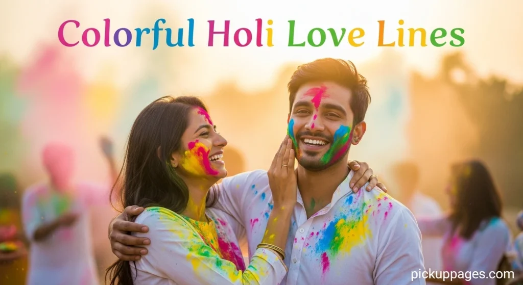 Colorful Holi Love Lines