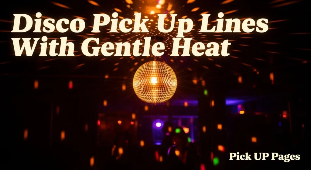Disco Pick Up Lines With Gentle Heat
