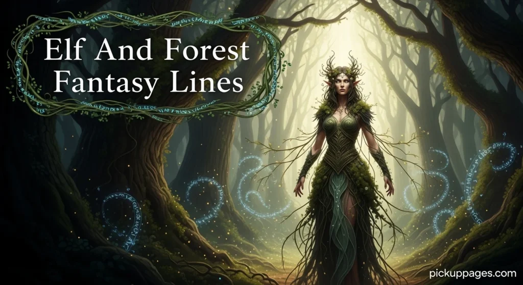 Elf And Forest Fantasy Lines