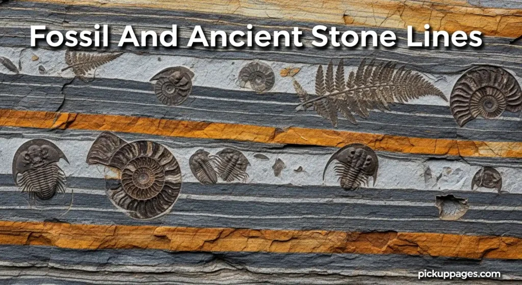 Fossil And Ancient Stone Lines