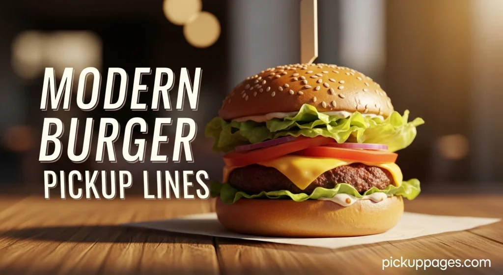 Modern Burger Pickup Lines