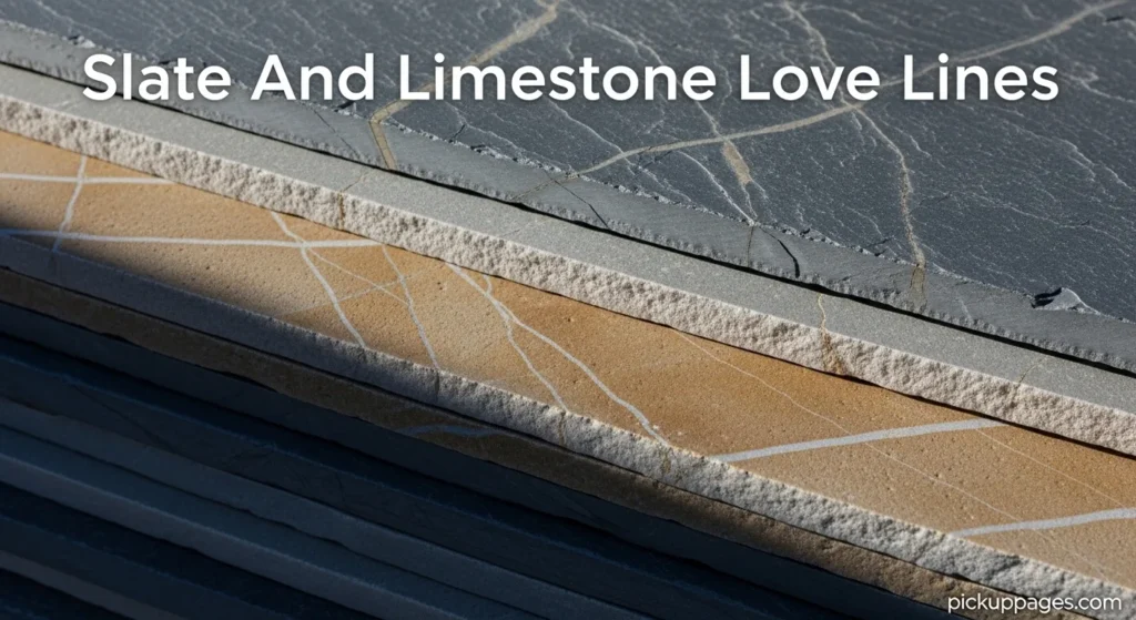 Slate And Limestone Love Lines