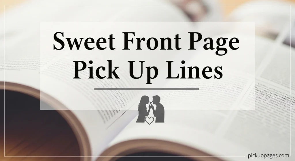 Sweet Front Page Pick Up Lines