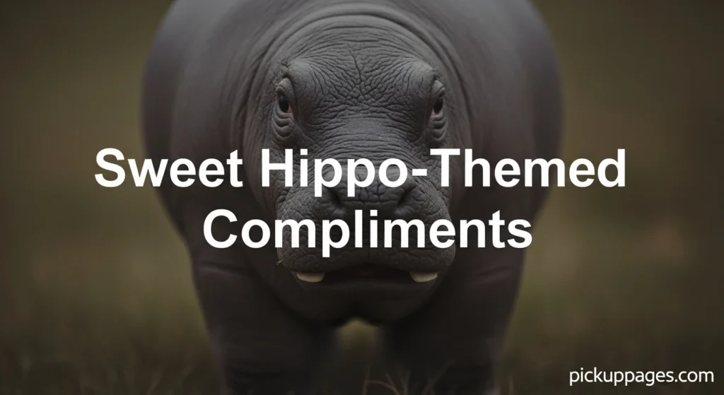 Sweet Hippo-Themed Compliments