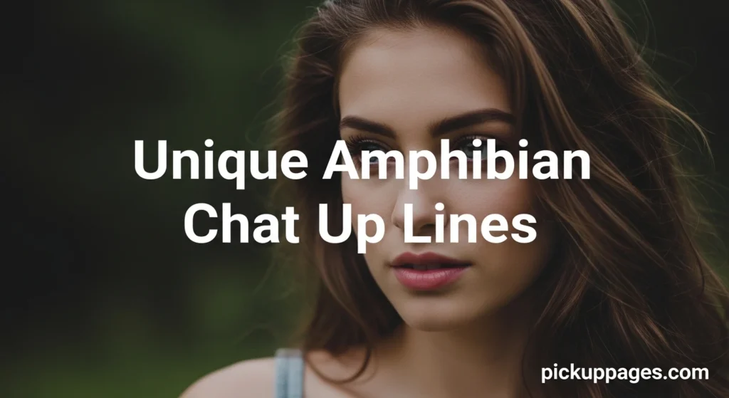 Unique Amphibian Chat Up Lines