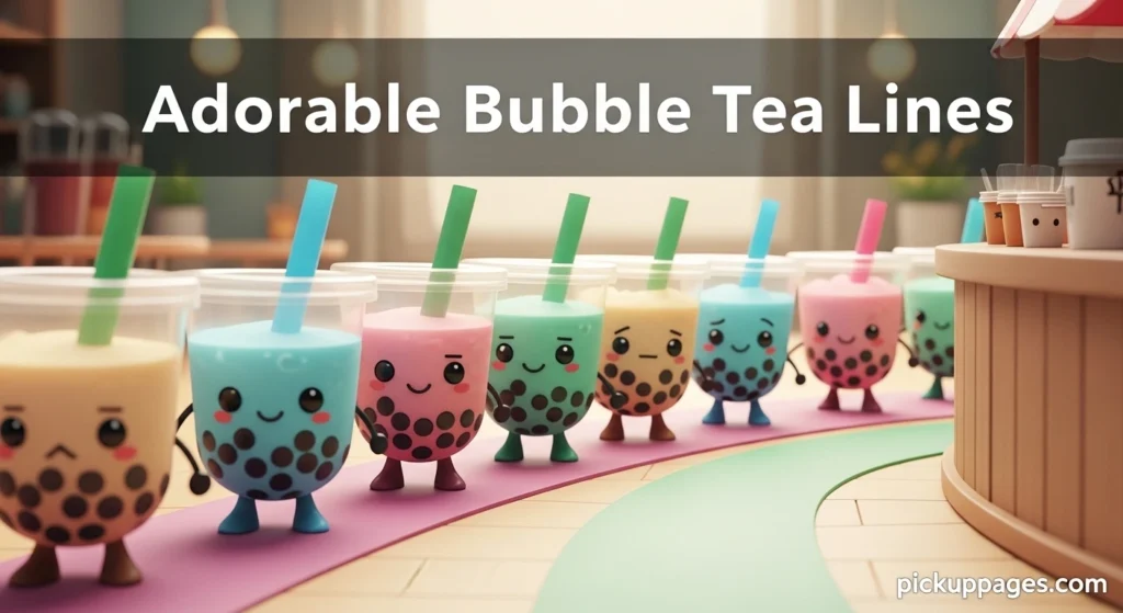 Adorable Bubble Tea Lines