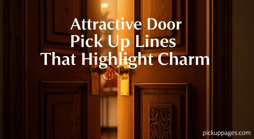 Attractive Door Pick Up Lines That Highlight Charm