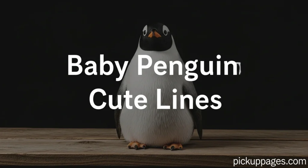 Baby Penguin Cute Lines