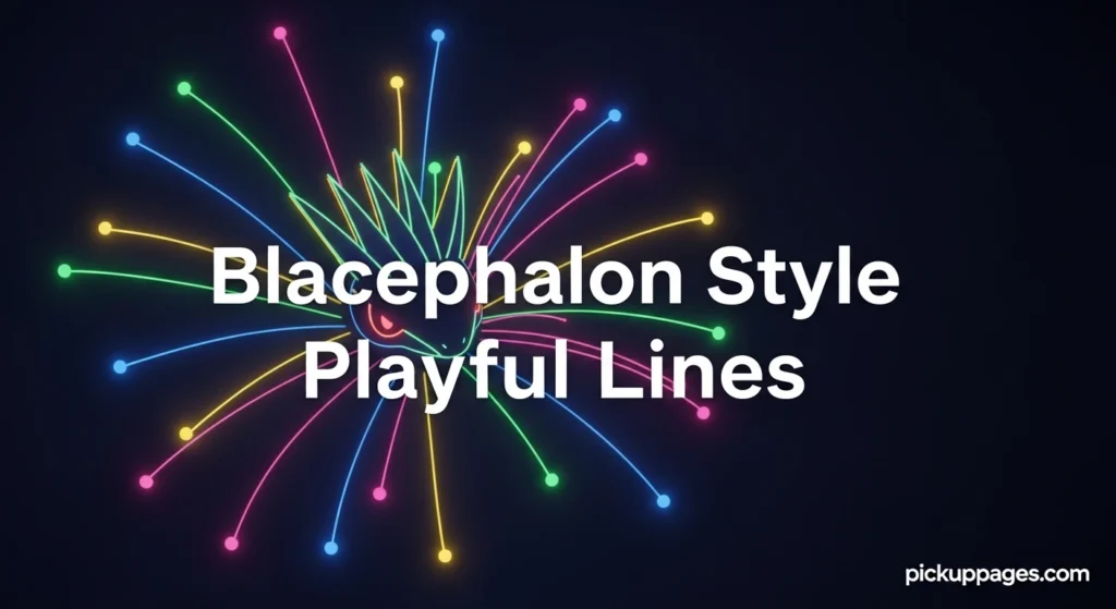 Blacephalon Style Playful Lines