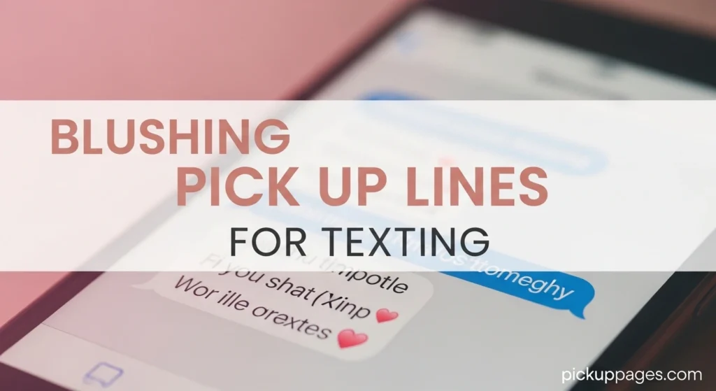 Blushing Pick Up Lines For Texting