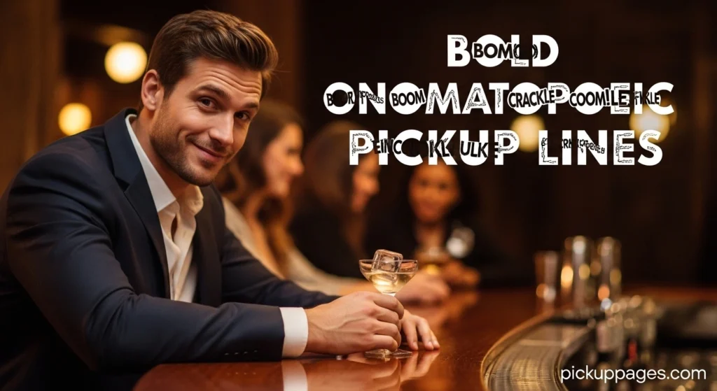 Bold Onomatopoeic Pickup Lines