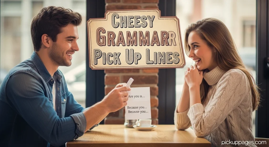 Cheesy Grammar Pick Up Lines