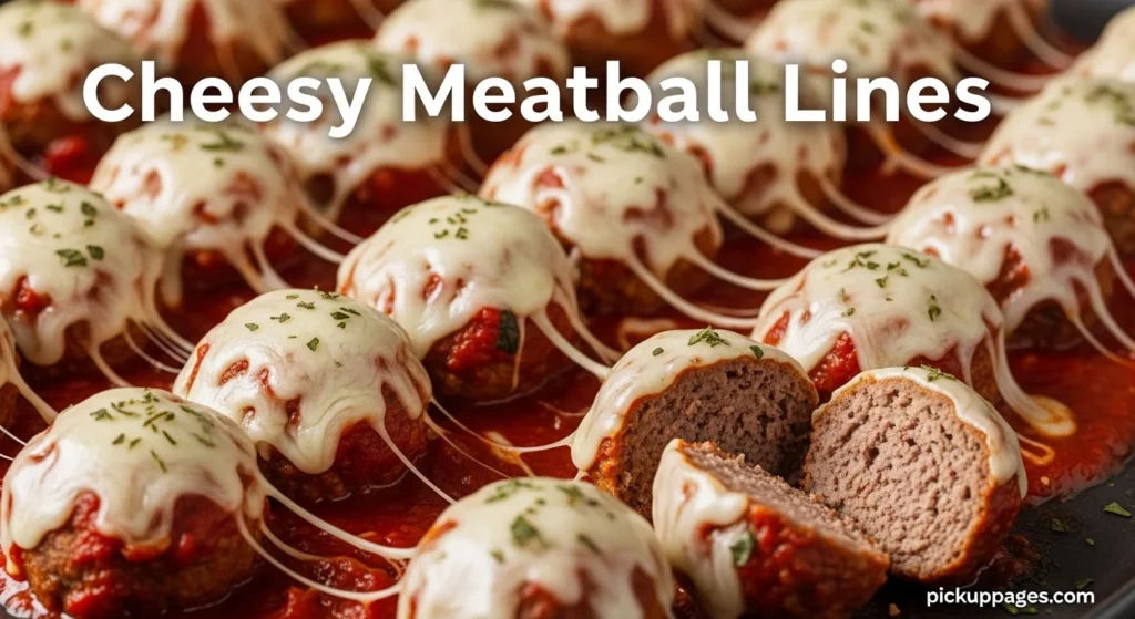 Cheesy Meatball Lines