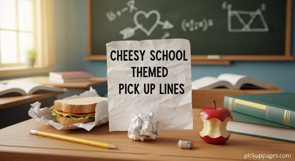 Cheesy School Themed Pick Up Lines