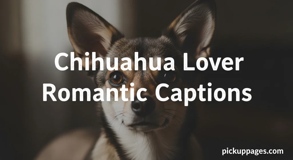 Chihuahua Lover Romantic Captions