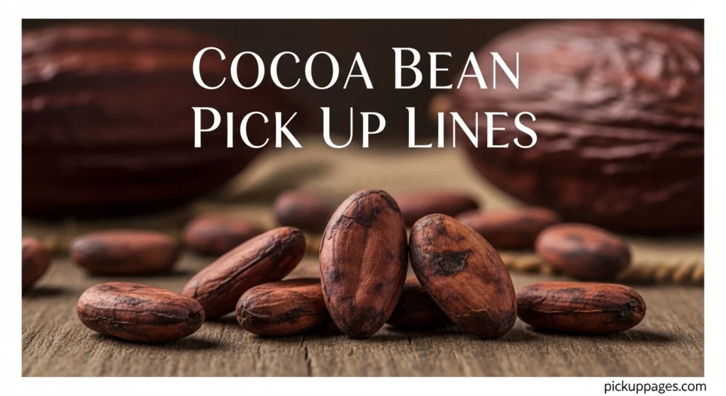 Cocoa Bean Pick Up Lines