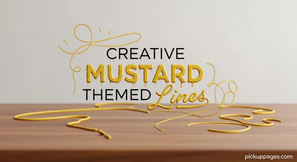 Creative Mustard Themed Lines