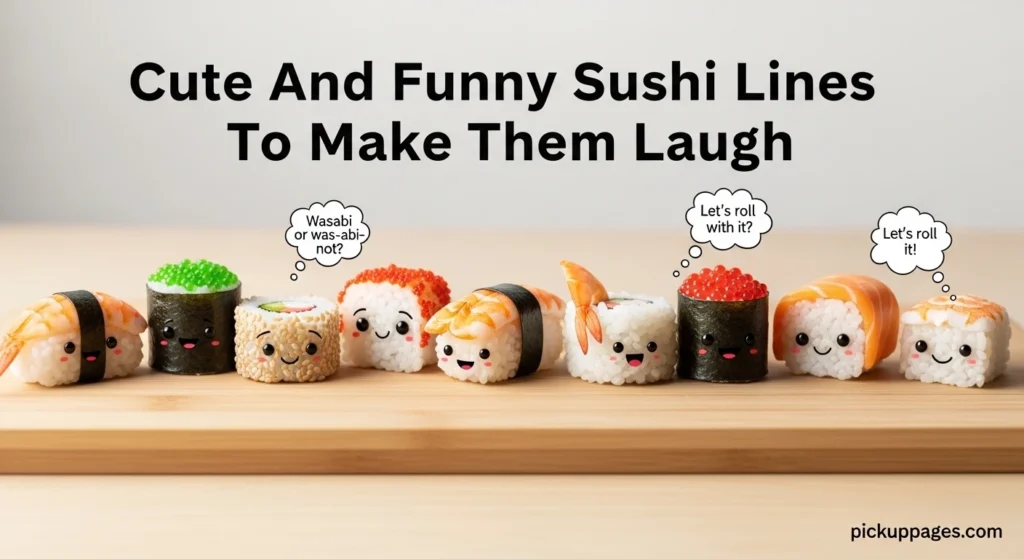 Cute And Funny Sushi Lines To Make Them Laugh