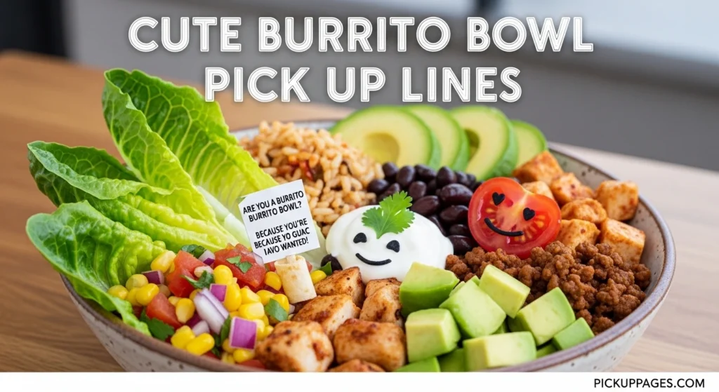 Cute Burrito Bowl Pick Up Lines
