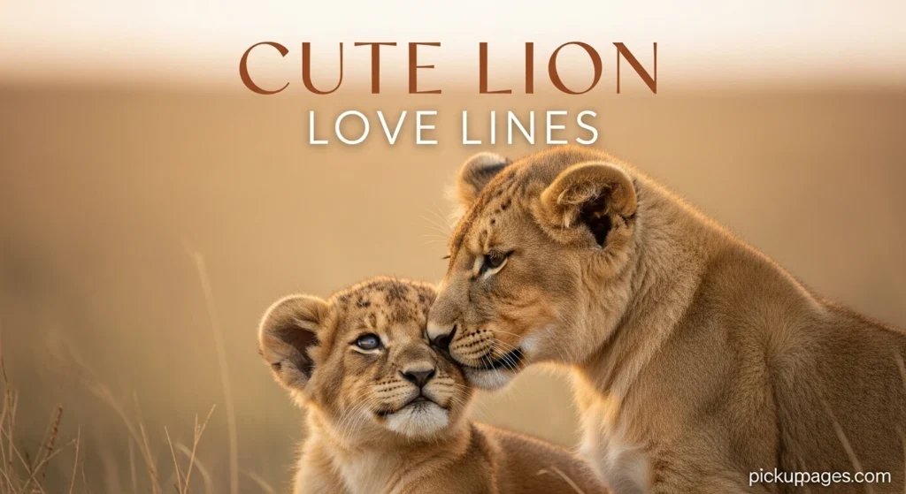 Cute Lion Love Lines