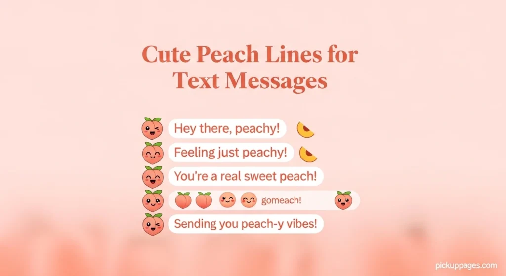 Cute Peach Lines for Text Messages
