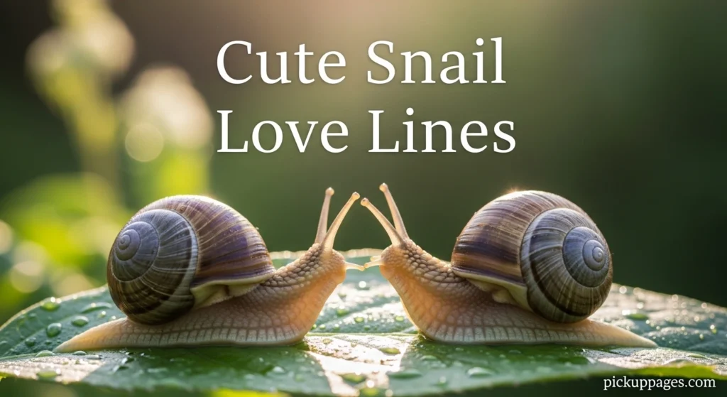 Cute Snail Love Lines