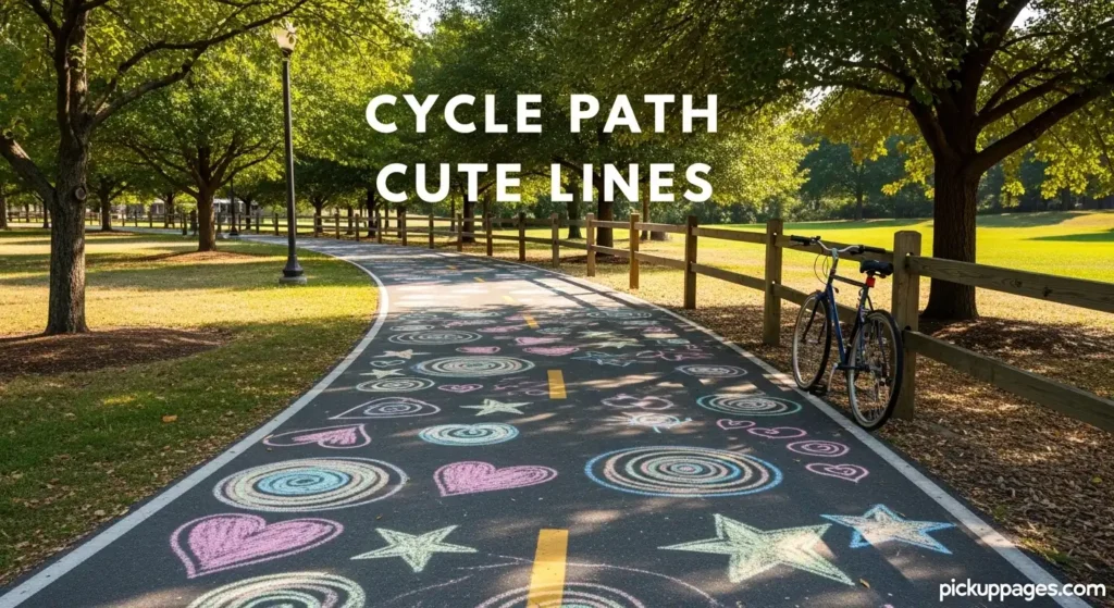 Cycle Path Cute Lines