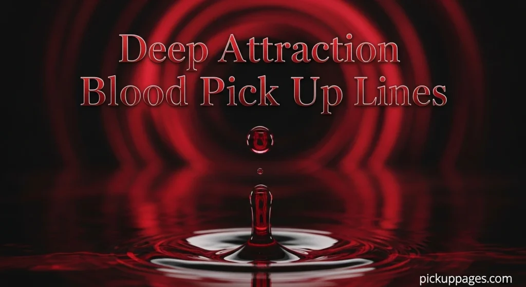 Deep Attraction Blood Pick Up Lines