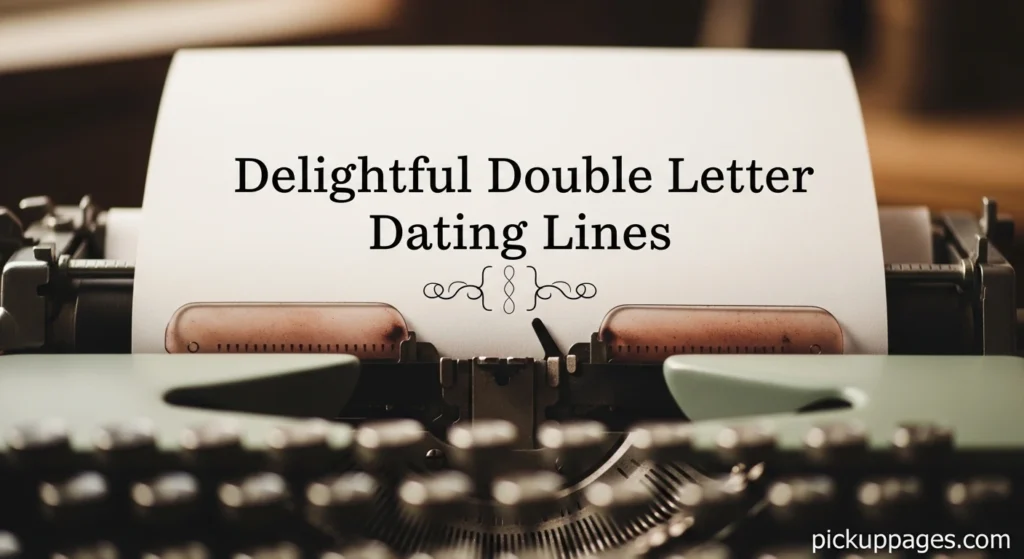 Delightful Double Letter Dating Lines