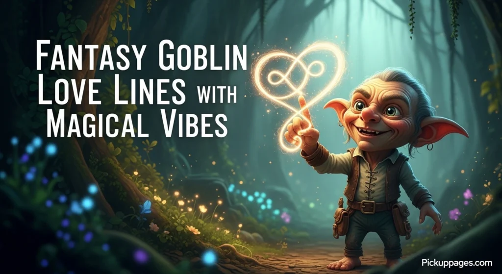 Fantasy Goblin Love Lines with Magical Vibes